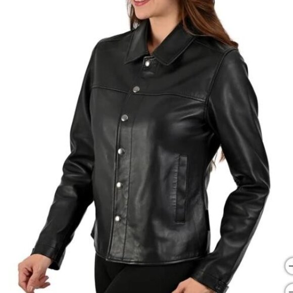 Frye Women's Leather Jacket NEW - Picture 3 of 6